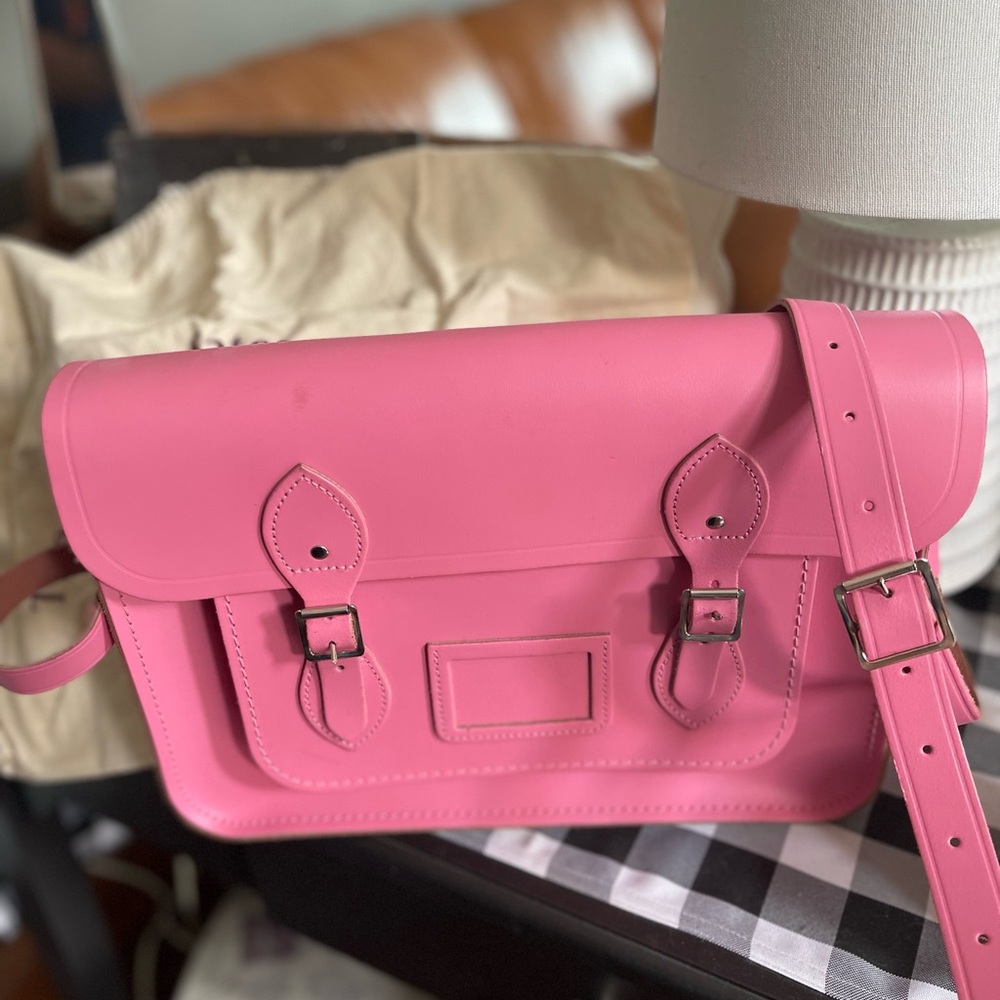 Cambridge satchel pink crossbody or shoulder bag